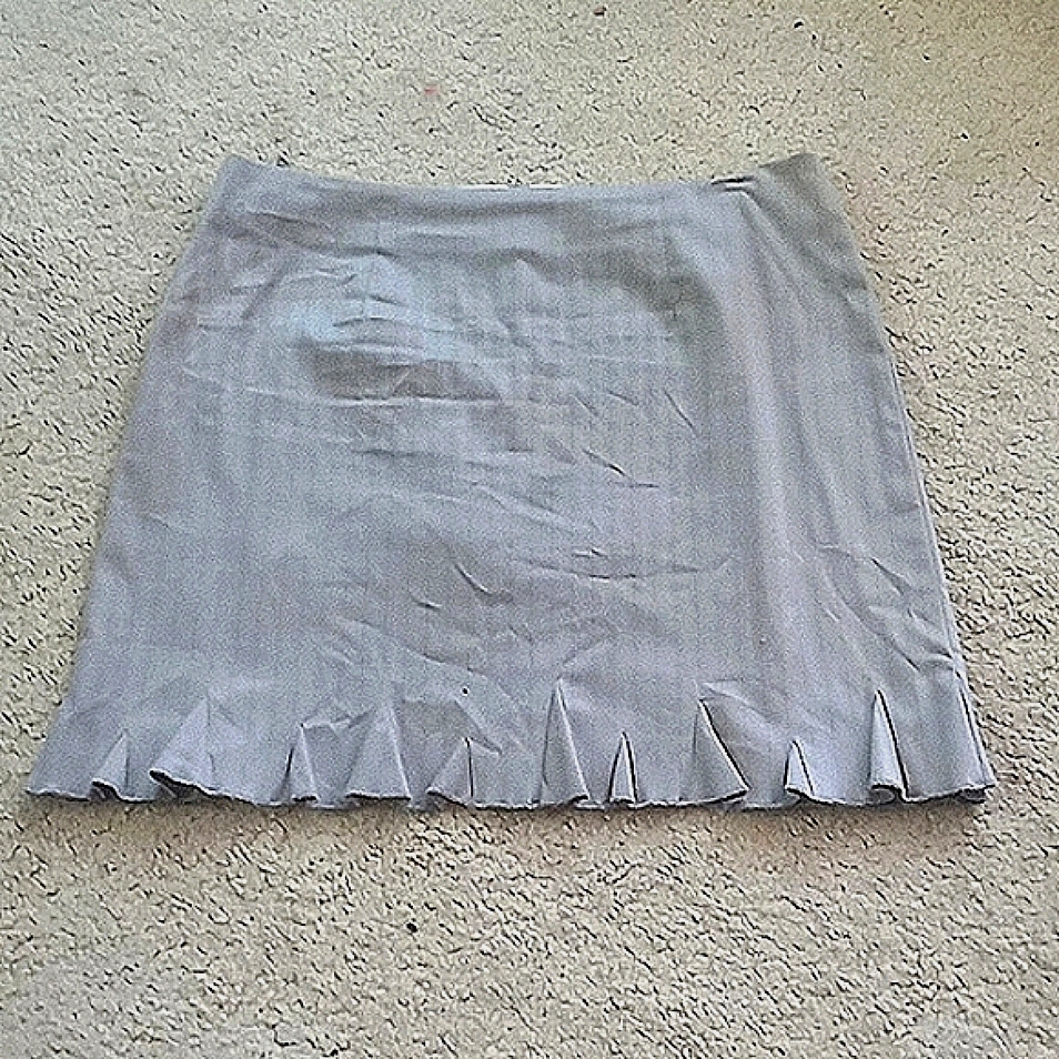 Rebecca Taylor Short Gray Pinstriped Skirt, Size 12